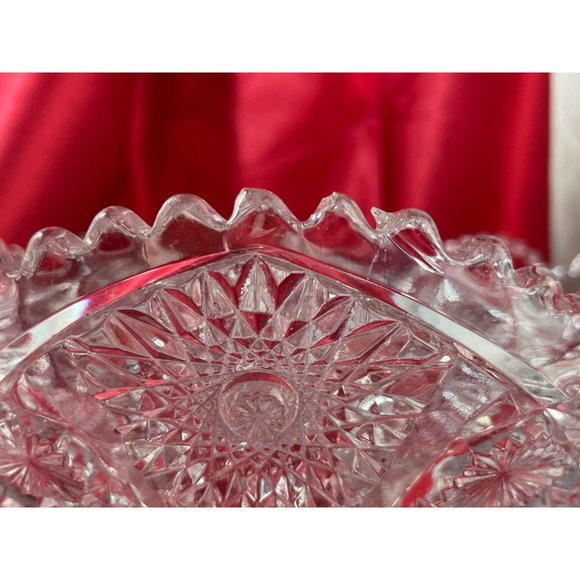 Early American Pressed Glass Bowl Brilliant Daisy Dot READ - Picture 6 of 6